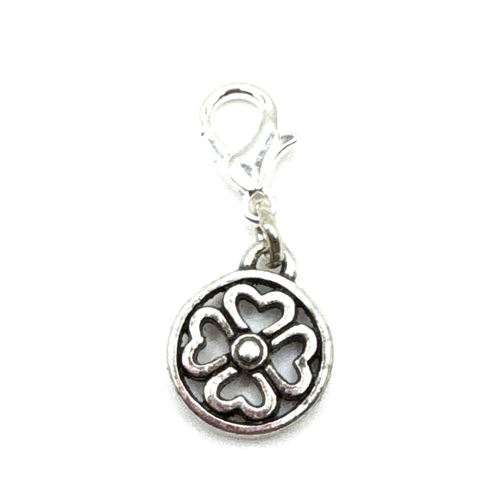Brighton Fortune Clover Circle Good Luck Lucky Custom Silver Clip Charm